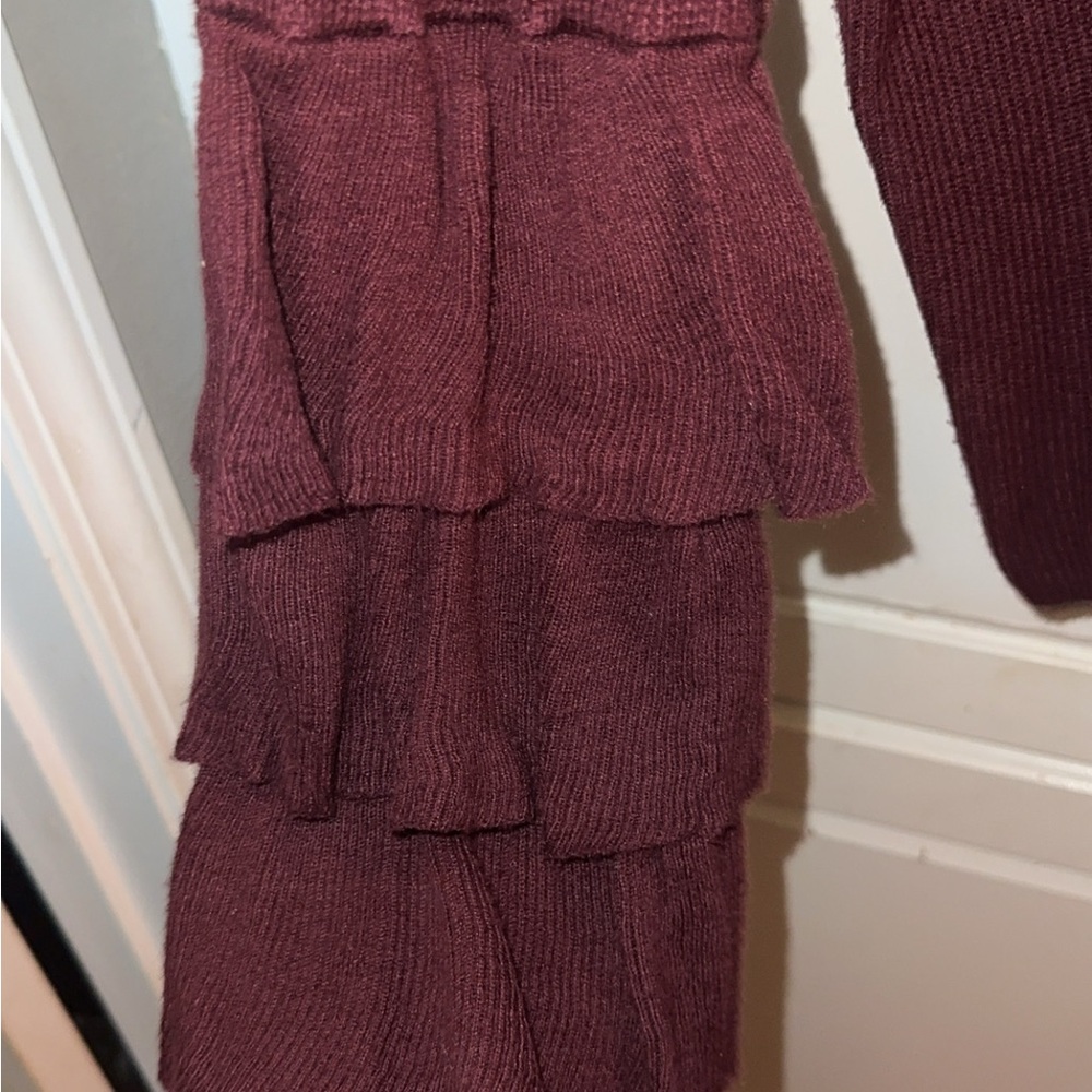 Ruffled Knit Sweater